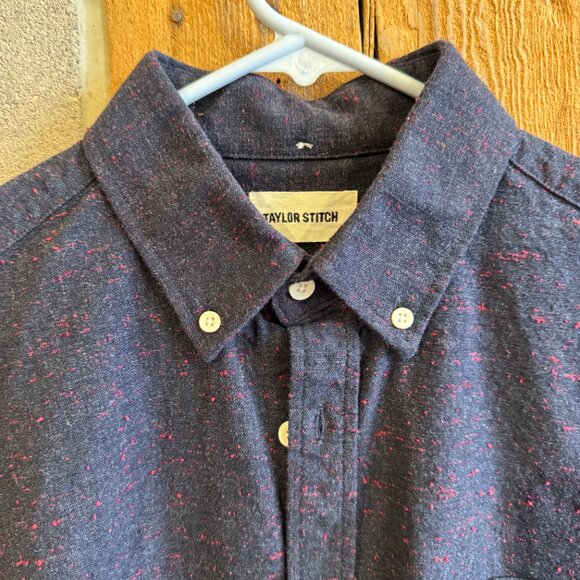 Taylor Stitch Jack Shirt - Navy Donegal (Size M/40; Like New) - Picture 3 of 7